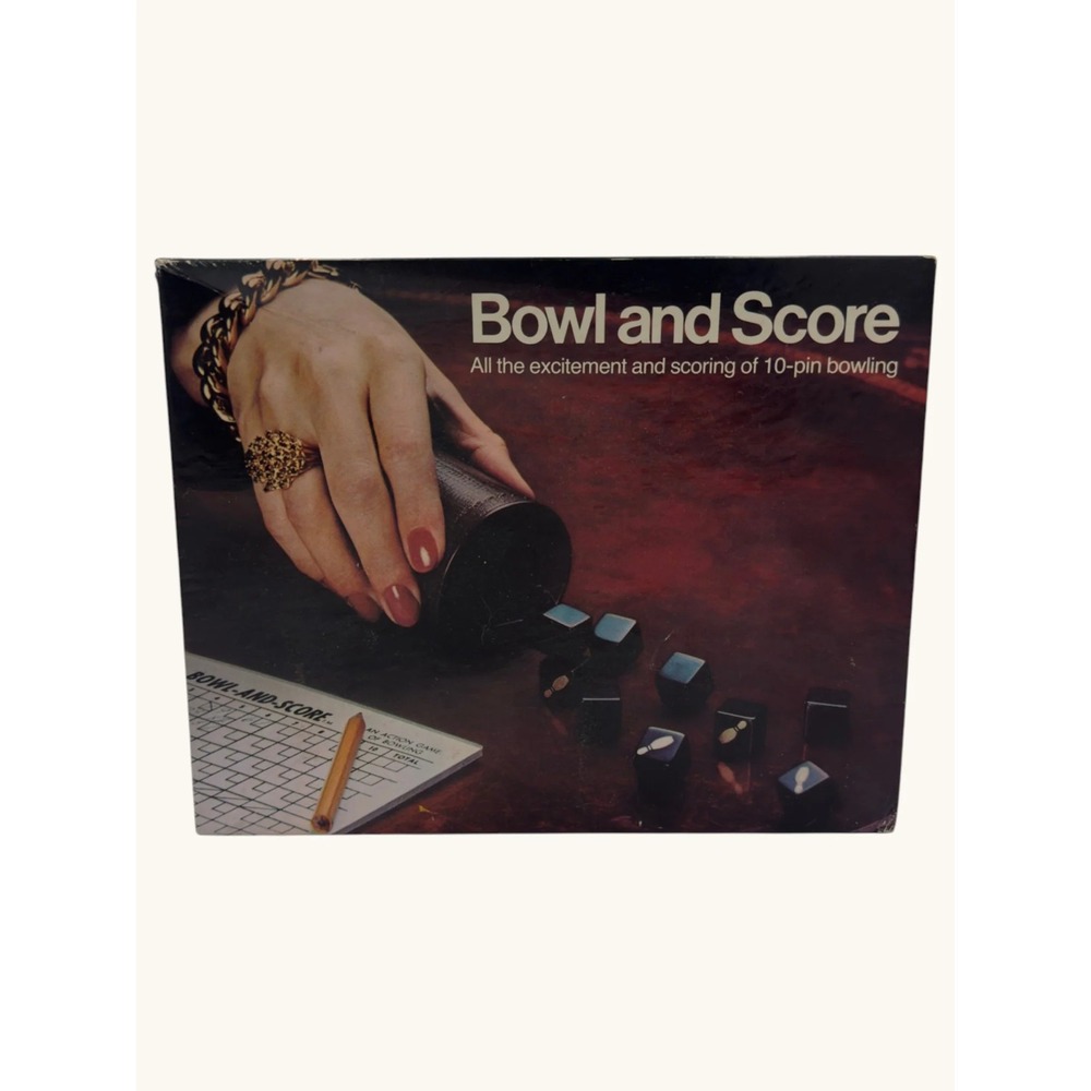 Vintage Bowl and Score Bowling Dice Game Milton Bradley 953 Retro Tabletop Game